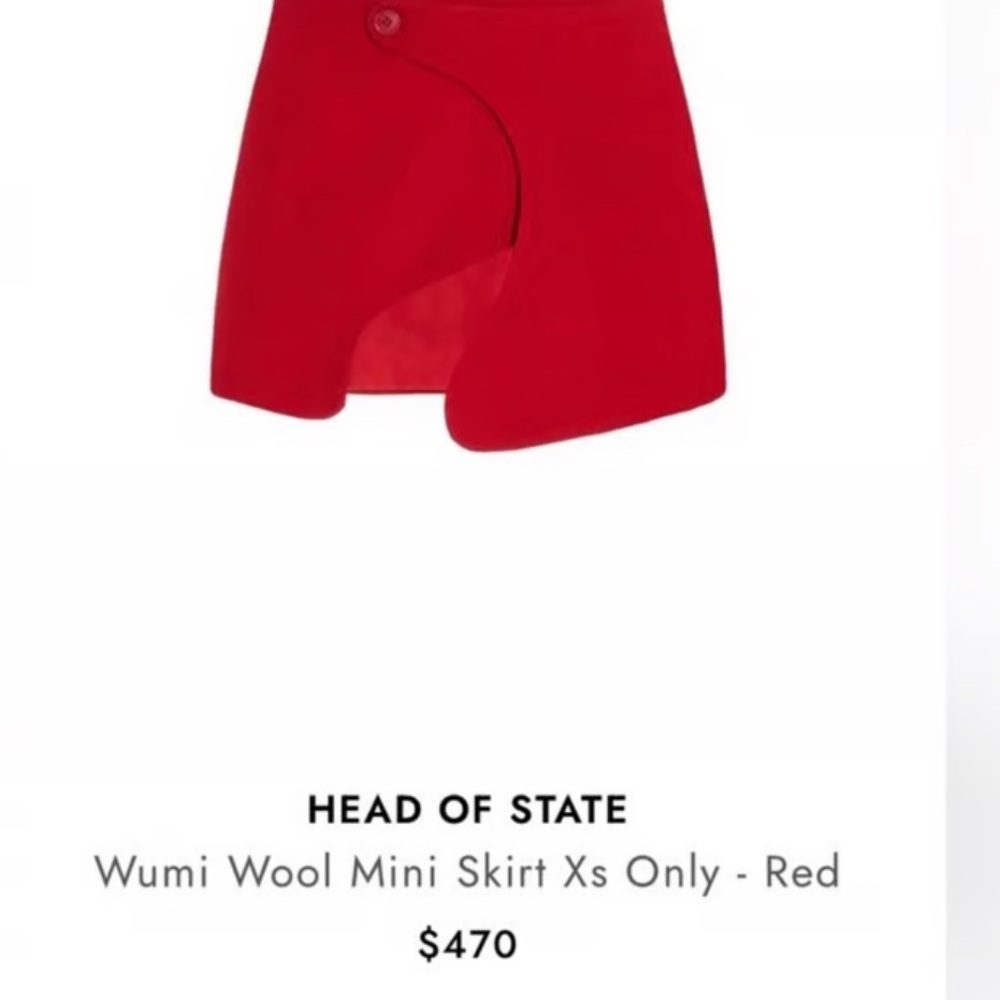 HEAD OF STATE SOLD OUT Wumi Wrap Mini Skirt NWOT